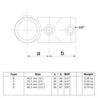 Doos Combi T-kruisstuk-D / 42,4 mm (30 stuks)